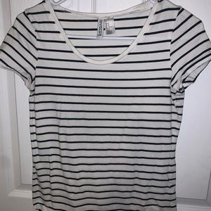 Black and White Striped Tee